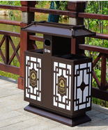 戶(hù)外復(fù)古景區(qū)分類(lèi)鋼制垃圾桶